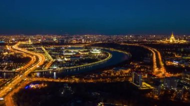 Moskova cityscape panorama geceleri