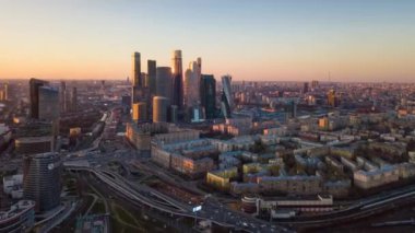 Moskova cityscape panorama geceleri