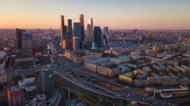 Moskova cityscape panorama geceleri