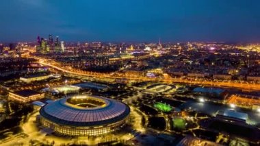 Moskova cityscape panorama geceleri