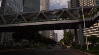 Day3time guangzhou endüstriyel cityscape hava panorama. 4 k görüntüleri Çin