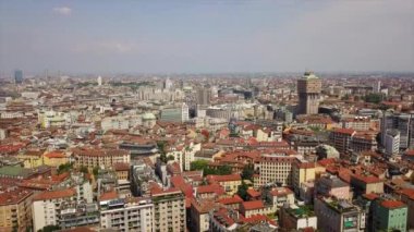 4 k Milan görüntüleri cityscape panorama adlı gündüz, İtalya