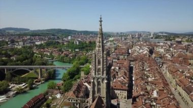 4 k Bern görüntüleri cityscape panorama, İsviçre  