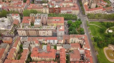 4 k Milan görüntüleri cityscape panorama adlı gündüz, İtalya