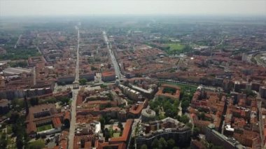 4 k Milan görüntüleri cityscape panorama adlı gündüz, İtalya