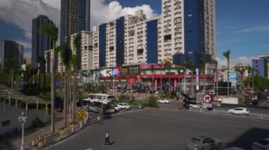 Zhuhai Rating cityscape hava panorama 4k Çin