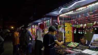 Zhuhai şehir sokak Kavşak hava panorama adlı gece görüntüleri