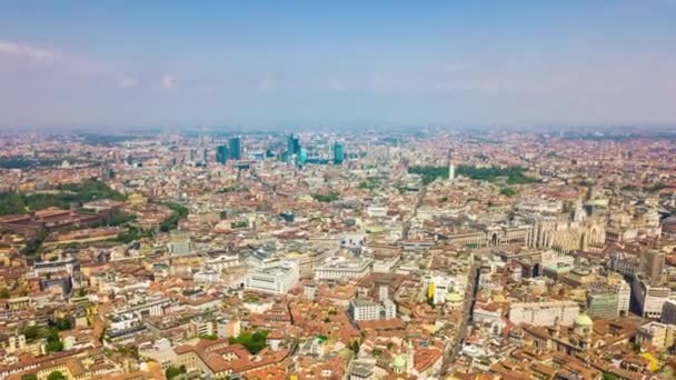 Felvételeket Milánói Városkép Panoráma Nappali Olaszország — Stock videók