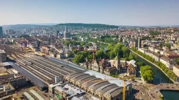 Footage Zurich Cityscape Panorama Switzerland — Stock Video