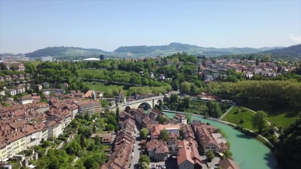 Felvételeket Bern Városkép Panorama Svájc — Stock videók