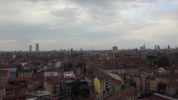 Images Panorama Paysage Urbain Milan Heure Jour Italie — Video