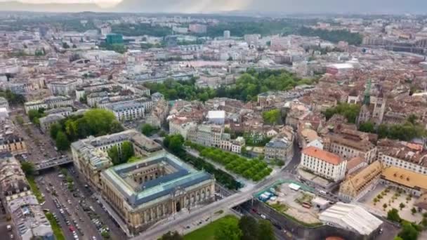 Footage Geneva Cityscape Panorama Switzerland — Stock Video