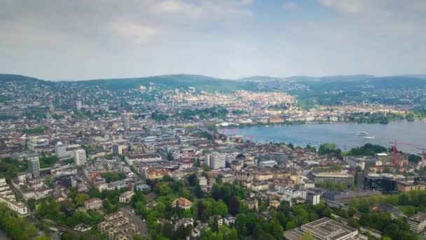 Panorama Del Paesaggio Urbano Zurigo Svizzera — Video Stock