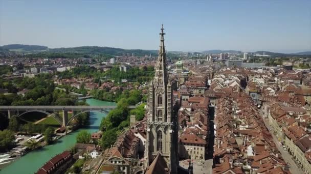 Filmmaterial Vom Berner Stadtpanorama Schweiz — Stockvideo