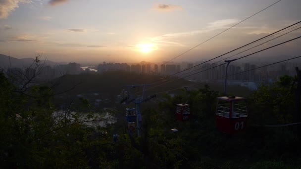 Zhuhai staden seaside antenn panorama — Stockvideo