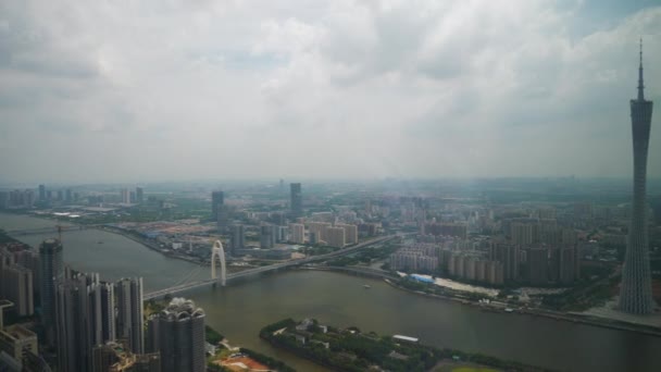 Guangzhou Jan Guangzhou Canton Tower Guangzhou Cina Scena Colorata Canton — Video Stock