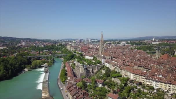 Film Bern Stadsbilden Panorama Schweiz — Stockvideo