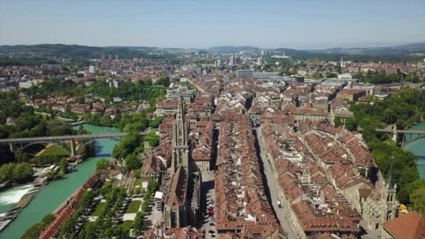 Footage Bern Cityscape Panorama Switzerland — Stock Video