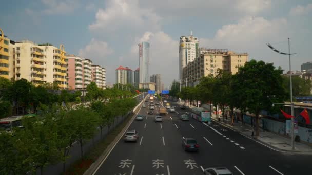 Guangzhou Cidade Tráfego Aéreo Panorama Imagens China — Vídeo de Stock