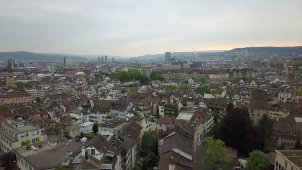 Panorama Gród Nagrania Zurychu Szwajcaria — Wideo stockowe