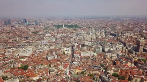 Film Milano Stadsbilden Panorama Dagtid Italien — Stockvideo