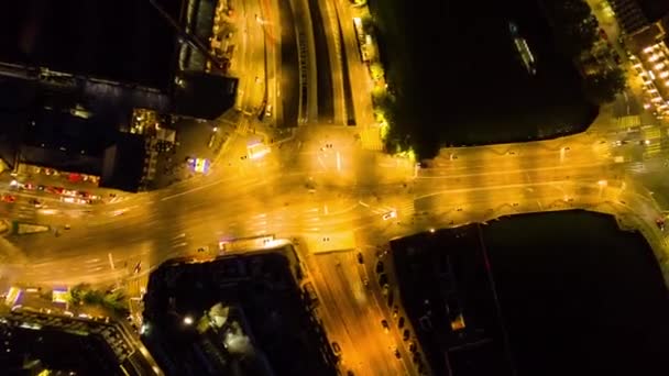 Aufnahmen Des Verkehrspanoramas Der Stadt Zürich Bei Nacht Schweiz — Stockvideo