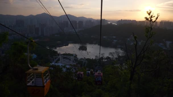 Kota Zhuhai pantai panorama udara — Stok Video