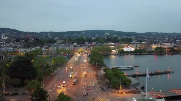 Zúrich paisaje urbano panorama — Vídeos de Stock