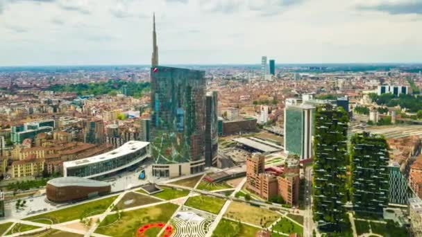 Panorama Del Paesaggio Urbano Milano Durante Giorno Italia — Video Stock