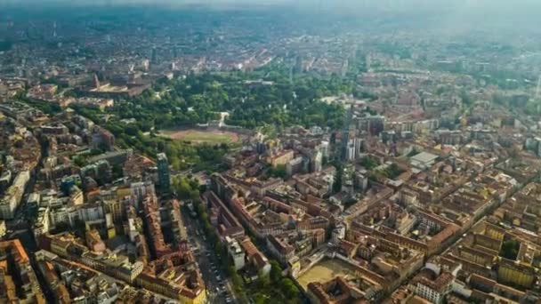 Milan Görüntüleri Cityscape Panorama Adlı Gündüz Talya — Stok video