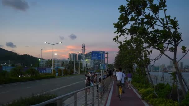 珠海市街十字路口空中全景4K — 图库视频影像