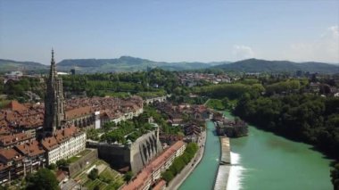 4 k Bern görüntüleri cityscape panorama, İsviçre  