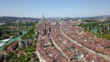 4 k Bern görüntüleri cityscape panorama, İsviçre  