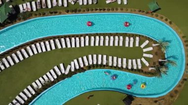 gün yaz en büyük su parkı yüzme havuzu panorama 4 k minsk Beyaz Rusya Hava