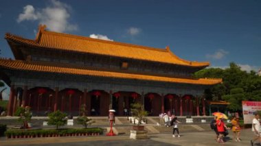 Zhuhai şehir sokak Kavşak hava panorama 4k görüntüleri