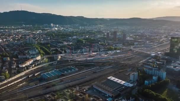 Zurich cityscape panorama — Stock Video