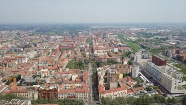 Images Panorama Paysage Urbain Milan Heure Jour Italie — Video