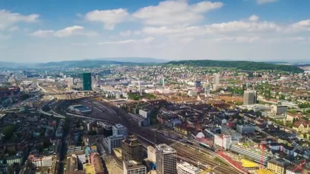 Images Panorama Paysage Urbain Zurich Suisse — Video