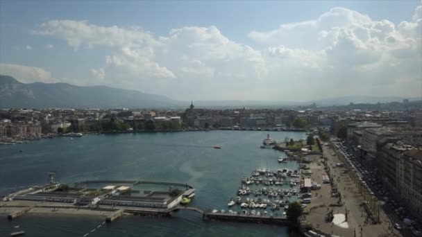 Imágenes Del Panorama Urbano Ginebra Suiza — Vídeo de stock