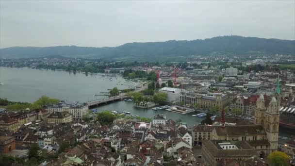 Imágenes Del Panorama Urbano Zurich Suiza — Vídeo de stock