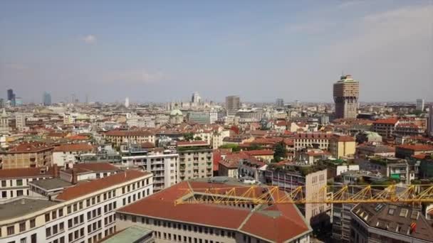 Footage Milan Cityscape Panorama Day Time Italy — Stock Video