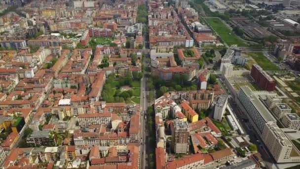 Filmagem Panorama Paisagem Urbana Milão Durante Dia Itália — Vídeo de Stock