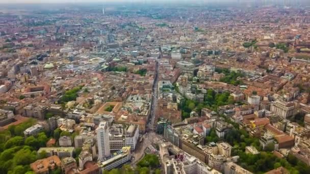 Beelden Van Milaan Stadsgezicht Panorama Moment Van Dag Italië — Stockvideo