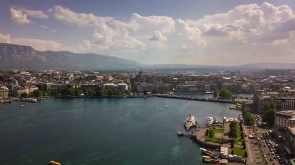 Images Panorama Paysage Urbain Genève Suisse — Video