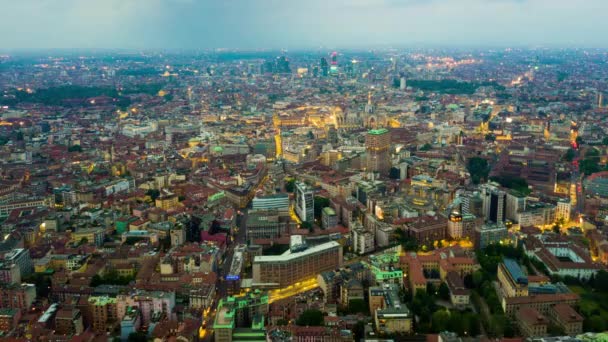 米兰城市景观全景的视频在白天 意大利 — 图库视频影像