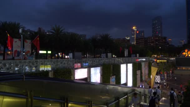 Noite Guangzhou Paisagem Urbana Industrial Panorama Aéreo Imagens China — Vídeo de Stock