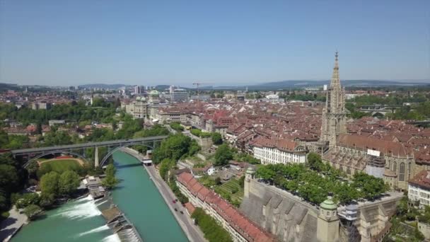 Film Bern Stadsbilden Panorama Schweiz — Stockvideo