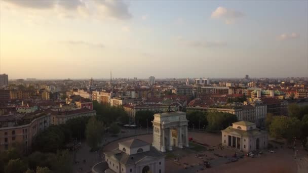 Záběry Milána Panorama Panorama Denní Době Itálie — Stock video
