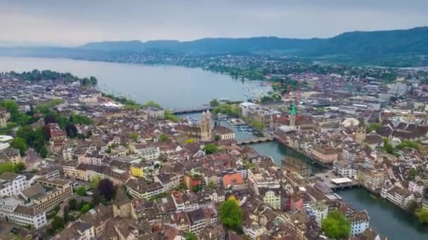 Zürich stadsgezicht panorama — Stockvideo