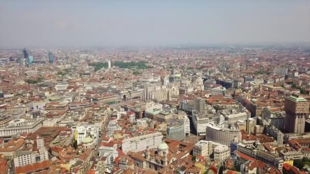 Footage Milan Cityscape Panorama Day Time Italy — Stock Video